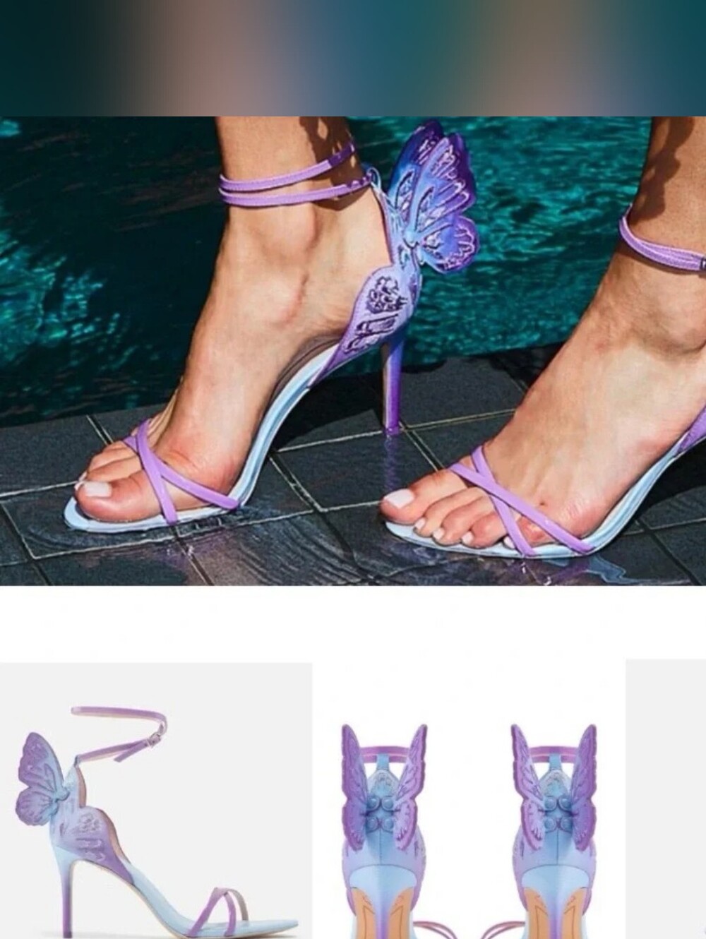 Sophia Webster Chiara Embroidery Mid Sandals- Malibu